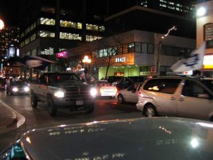 Downtown Toronto after Leafs won the Quarter Finals 07.JPG